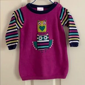 Nursery Rhyme Sweater Dress - dark pink/rose color